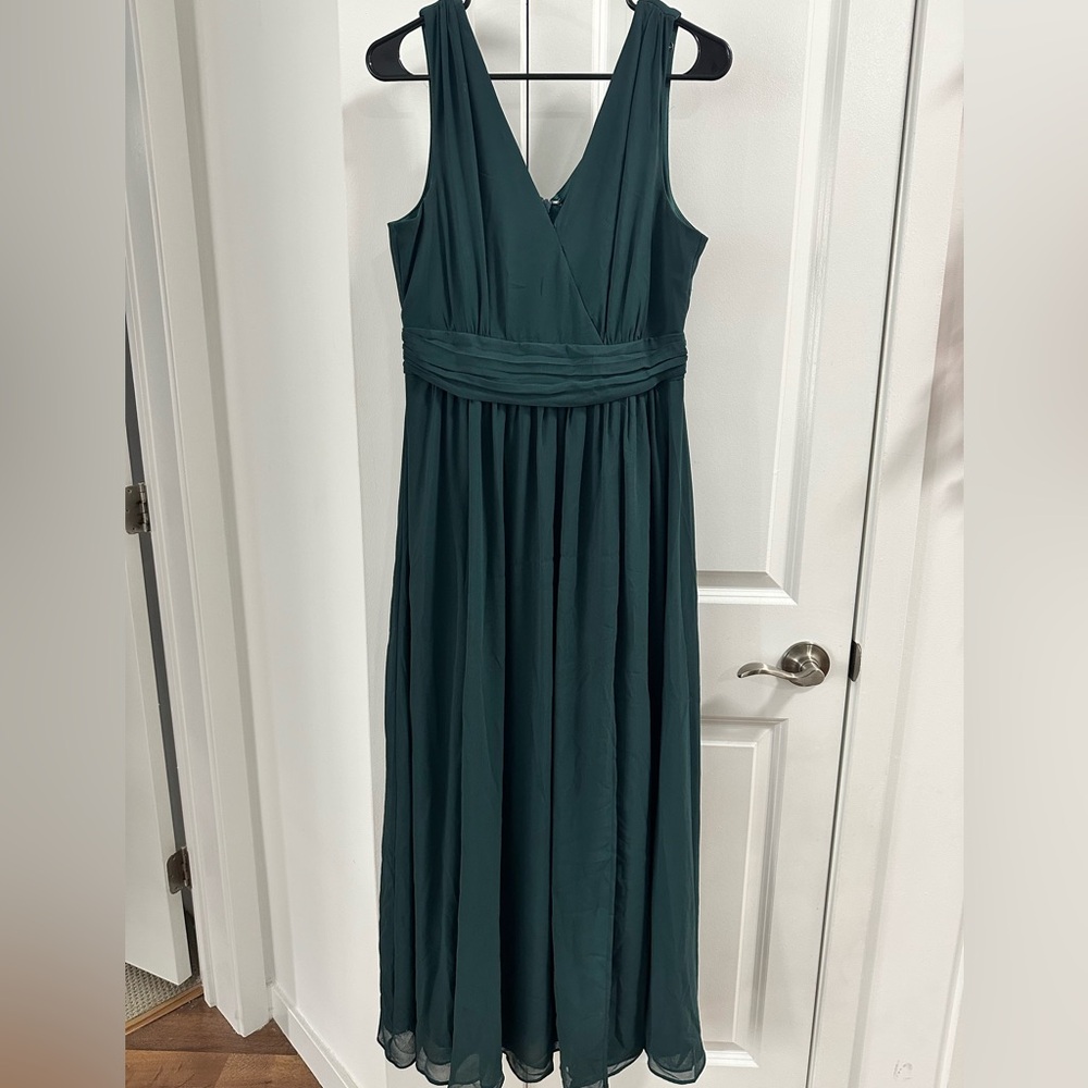 Lulus Deep Teal/Emerald Green Sleeveless Maxi Dress
